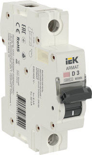 ARMAT Автоматический выключатель M06N 1P D 3А IEK, AR-M06N-1-D003
