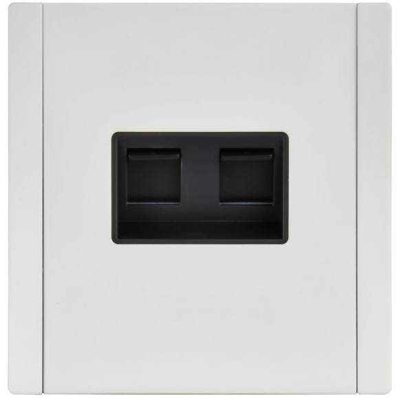 IEK FORTE&PIANO Розетка компьютерная двойная RJ45 кат.6 FP234M металл белый IEK, FP-K20-2-M-K01 IEK FORTE&PIANO Розетка компьютерная двойная RJ45 кат.6 FP234M металл белый IEK, FP-K20-2-M-K01
