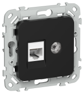 FLITE Розетка 2-местная RJ45/TV категория 5Е UTP РКТВ5е-2-0-ФлЧ черный IEK, FI-AK22-1-K02 FLITE Розетка 2-местная RJ45/TV категория 5Е UTP РКТВ5е-2-0-ФлЧ черный IEK, FI-AK22-1-K02