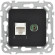 IEK FLITE Розетка 2-местная RJ45/TV категория 5Е UTP РКТВ5е-2-0-ФлЧ черный IEK, FI-AK22-1-K02
