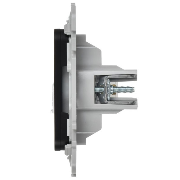 IEK FLITE Розетка 2-местная RJ45/TV категория 5Е UTP РКТВ5е-2-0-ФлЧ черный IEK, FI-AK22-1-K02