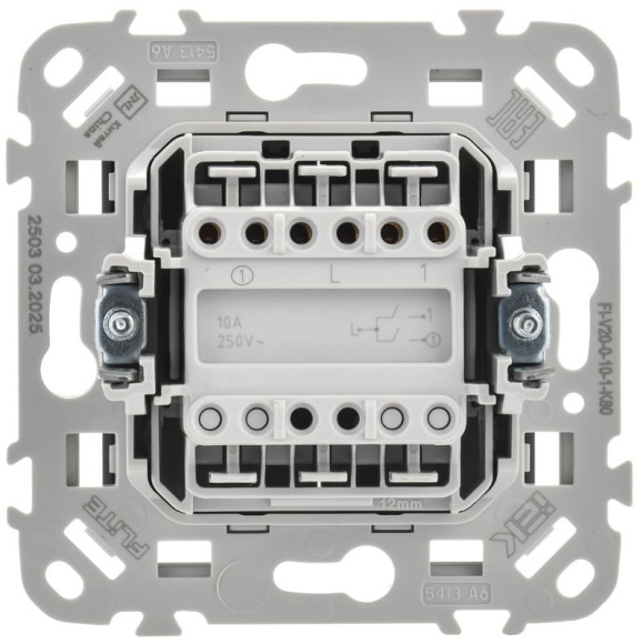 IEK FLITE Выключатель 2-клавишный 10А ВС12-1-0-ФлМА мокрый асфальт IEK, FI-V20-0-10-1-K80