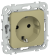IEK FLITE Розетка с заземлением без защитных шторок безвинтовое крепление 16А РС11-1-ФлО оливковый IEK, FI-R11-16-1-K26