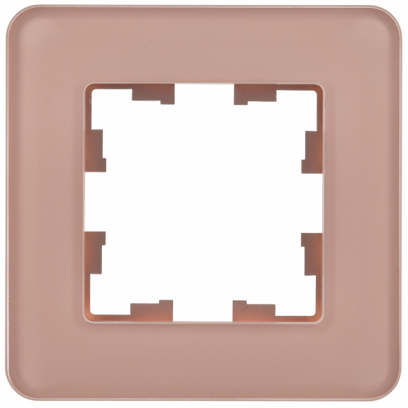 IEK BRITE Рамка 1-местная РУ-1-2-Бр стекло дымчатый RE , BR-M12-G-41-K97