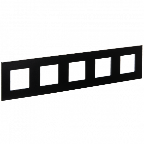 IEK SKANDY Рамка 5-местная SK-F35Bl металл черный IEK, SK-M52-M-K02