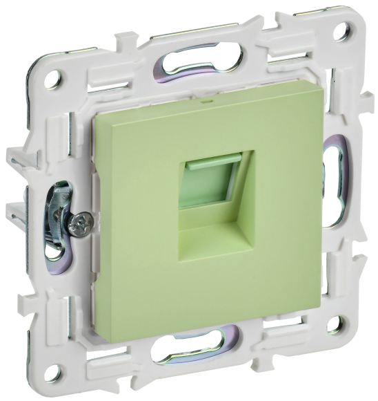 IEK SKANDY Розетка компьютерная RJ45 кат.6 SK-K02G мятный , SK-K10-2-K06
