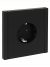 IEK FORTE&PIANO Розетка 1-местная с заземлением без защитных шторок безвинтовое крепление 16А FP114 черный , FP-R11-16-1-K02