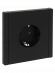 IEK FORTE&PIANO Розетка 1-местная с заземлением без защитных шторок безвинтовое крепление 16А FP114 черный , FP-R11-16-1-K02