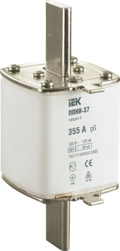 Плавкая вставка предохранителя ППНИ-37, габарит 2, 355А IEK, DPP40-355