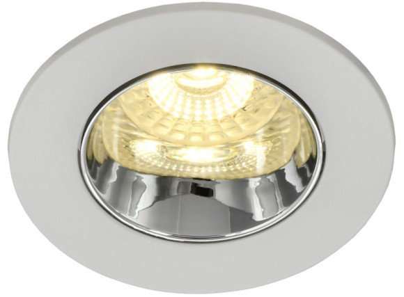 IEK LIGHTING Светильник 4106 встраиваемый поворотный под лампу GU10 белый/хром пластик IEK, LT-UVB0-4106-GU10-1-K23
