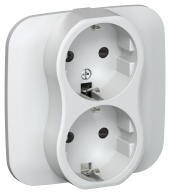 FLITE Розетка 2-местная с заземлением с защитными шторками безвинтовое крепление 16А РСш12-1-А-ФлЖ жемчуг IEK, FI-R24A-16-1-K36