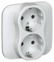 FLITE Розетка 2-местная с заземлением с защитными шторками безвинтовое крепление 16А РСш12-1-А-ФлЖ жемчуг IEK, FI-R24A-16-1-K36