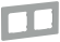 IEK FLITE Рамка 2-местная РУ-2-К-ФлС серый IEK, FI-M22-32-20-K03, Classic