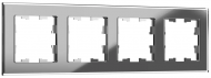 BRITE Рамка 4 -местная РУ-4-2-БрСе стекло серый , BR-M42-G-K03
