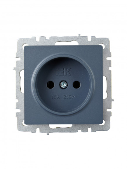 IEK BRITE Розетка 1-местная без заземления без защитных шторок 10А РС10-1-0-БрМ маренго , BR-R10-10-K35