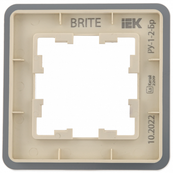 IEK BRITE Рамка 1-местная РУ-1-2-Бр стекло песчаный RE , BR-M12-G-41-K98