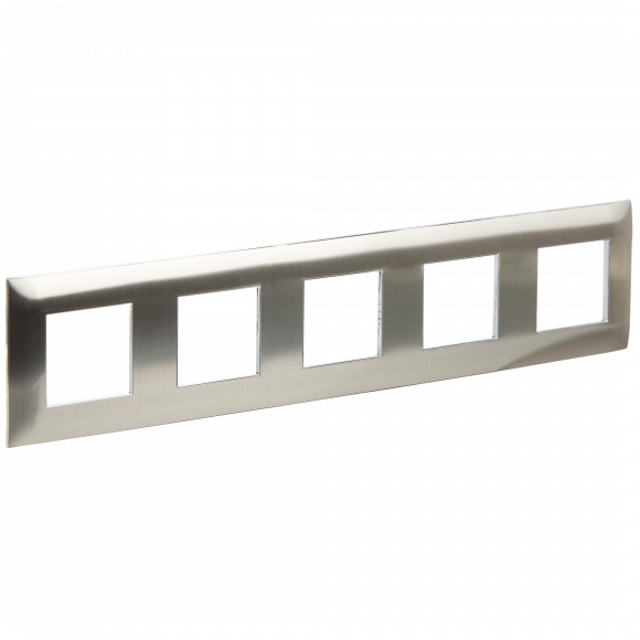 IEK SKANDY Рамка 5-местная SK-F35N металл никель IEK, SK-M52-M-K50