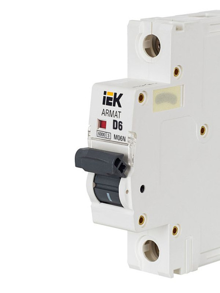 IEK ARMAT Автоматический выключатель M06N 1P D 6А IEK, AR-M06N-1-D006