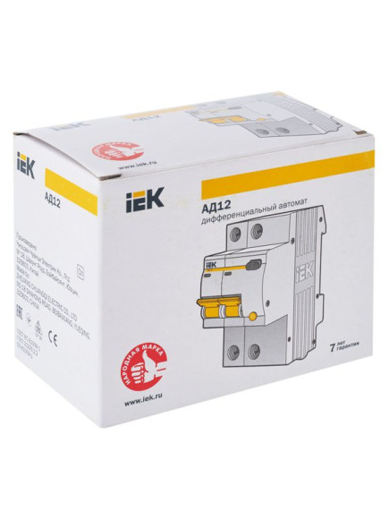 IEK KARAT Дифференциальный автомат АД12 2P 6А 10мА тип AC IEK, MAD10-2-006-C-010