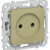 FLITE Розетка без заземления с защитными шторками 10А РСш01-0-ФлО оливковый IEK, FI-R13-10-K26