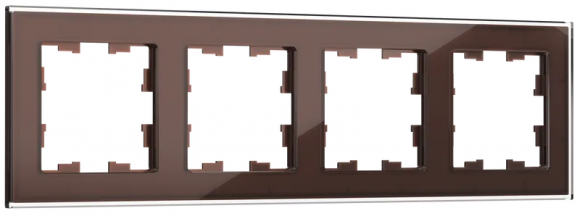 IEK BRITE Рамка 4 -местная РУ-4-2-БрТБ стекло темная бронза IEK, BR-M42-G-K45