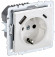 IEK BRITE Розетка 1-местная с заземлением с защитными шторками 16А с USB A+C 18Вт РЮш11-1-БрБ белый , BR-R14-16-U22-018-K01