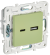 IEK SKANDY Розетка USB A+C 3,1А SK-R14G мятный , SK-U22-D31-K06