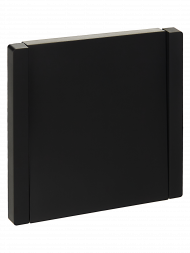 FORTE&PIANO Выключатель 1-клавишный проходной 10А FP103 черный , FP-V12-0-10-1-K02