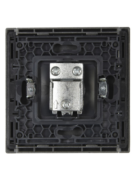 IEK FORTE&PIANO Розетка TV проходная FP529 сталь , FP-A10-P-K46