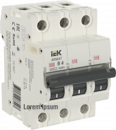 ARMAT Автоматический выключатель M06N 3P B 4А IEK, AR-M06N-3-B004
