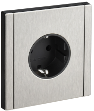 FORTE&PIANO Розетка 1-местная с заземлением без защитных шторок винтовое крепление 16А FP716M металл никель IEK, FP-R11-16-M-K50