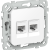 FLITE Розетка 2-местная компьютерная RJ45 категория 6 UTP РК6-2-0-ФлБ белый IEK, FI-K22-2-K01