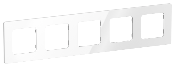 IEK FLITE Рамка 5-местная РУ-5-К-ФлБ белый IEK, FI-M52-32-20-K01
