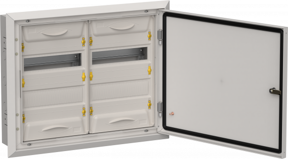 IEK TITAN 5 Корпус металлический ЩРв-48 (2х24) 505х625х130мм IP31 серый (одна дверь) IEK, TI5-50-V-2X024-31-7035