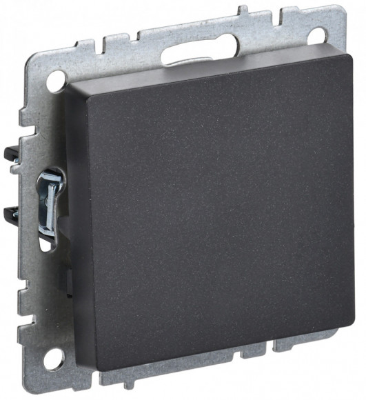 IEK BRITE Выключатель 1-клавишный 10А ВС10-1-0-БрЧ черный IEK, BR-V10-0-10-K02