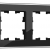 BRITE Рамка 4 -местная РУ-4-2-БрЧ стекло черный IEK, BR-M42-G-K02