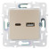 IEK SKANDY Розетка USB A+C 3,1А SK-R14Sa песочный , SK-U22-D31-K98