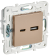 IEK SKANDY Розетка USB A+C 3,1А SK-R14Sa песочный , SK-U22-D31-K98