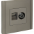 FORTE&amp;PIANO Розетка двойная TV+RJ45 кат.5E FP536 сталь IEK, FP-AK20-1-K46