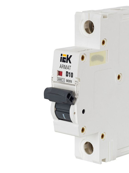 IEK ARMAT Автоматический выключатель M06N 1P D 10А IEK, AR-M06N-1-D010