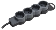 STANDARD Удлинитель У04 4 места 2P+PE 5м 3х1,5мм2 16А черный IEK, 695030