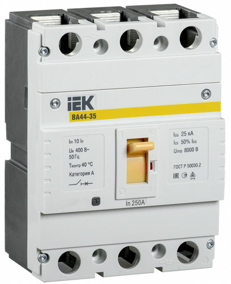 IEK Автоматический выключатель ВА44 35 3Р 200А 25кА IEK, SVA4410-3-0200