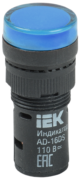IEK Лампа AD16DS(LED)матрица d=16мм синий 110В AC/DC IEK, BLS10-ADDS-110-K07-16 IEK Лампа AD16DS(LED)матрица d=16мм синий 110В AC/DC IEK, BLS10-ADDS-110-K07-16