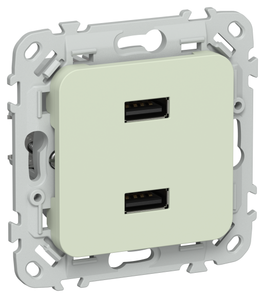 IEK FLITE Розетка USB A+A 3,1А РЮ-2-ФлП панг IEK, FI-U21-D31-K92