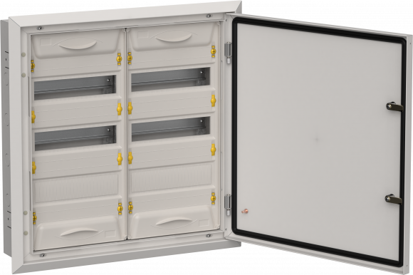 IEK TITAN 5 Корпус металлический ЩРв-72 (2х36) 630х625х130мм IP31 серый (одна дверь) IEK, TI5-50-V-2X036-31-7035