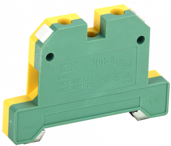 IEK Зажим наборный ЗНИ-6PEN 6мм2 (JXB-земля) IEK, YZN20-006-K52