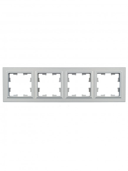 IEK BRITE Рамка 4-местная РУ-4-БрА алюминий , BR-M42-K47