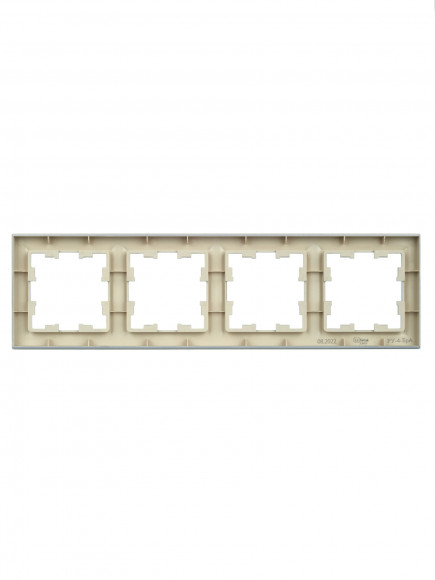 IEK BRITE Рамка 4-местная РУ-4-БрА алюминий , BR-M42-K47