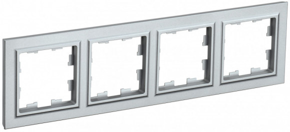 IEK BRITE Рамка 4-местная РУ-4-БрА алюминий IEK, BR-M42-K47