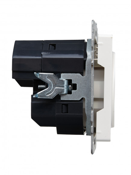 IEK BRITE Розетка 1-местная с заземлением с защитными шторками 16А с USB A+C 18Вт РЮш11-1-БрЖ жемчуг , BR-R14-16-U22-018-K36